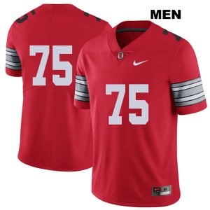 Men's NCAA Ohio State Buckeyes Thayer Munford #75 College Stitched 2018 Spring Game No Name Authentic Nike Red Football Jersey KM20V41DE